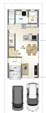 新築プラン　１階間取り図