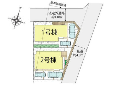 世田谷区祖師谷5丁目2棟 区画図