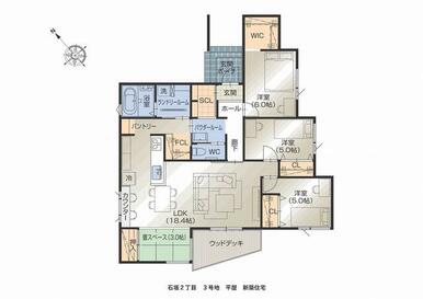 ３号地　間取り図