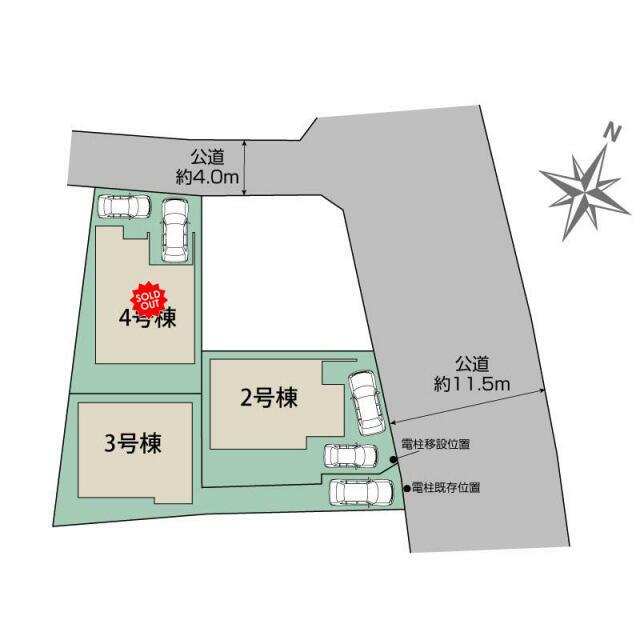 相模原市中央区田名4棟 区画図
