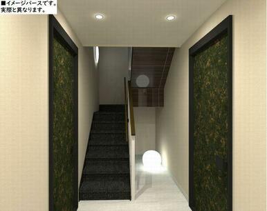 【内観パース】まるでホテルのような屋内廊下のシャーメゾンになります。