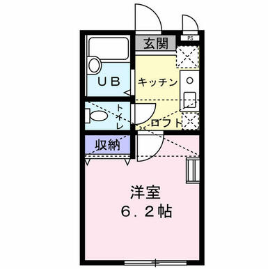 ロフトのある機能性の高いお部屋です