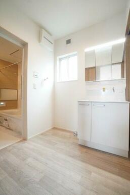 鏡裏にも収納があるタイプの洗面台です。※類似物件の参考画像です。