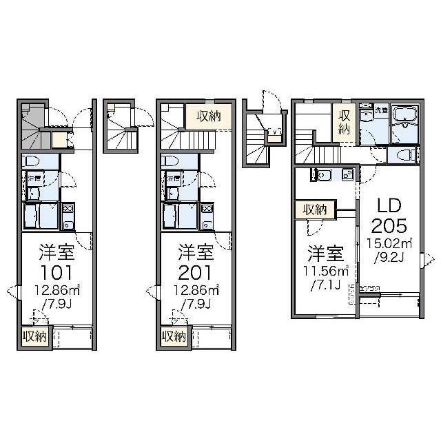 代表的な間取のため実際の間取とは異なる場合があります