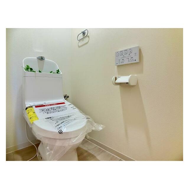 トイレ　新品交換　温水洗浄便座一体型です