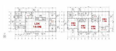 ４号棟 キッチンを中心の洗面が近いので、料理の合間に洗濯をしたり、お子様を見守りながら調理が可能です