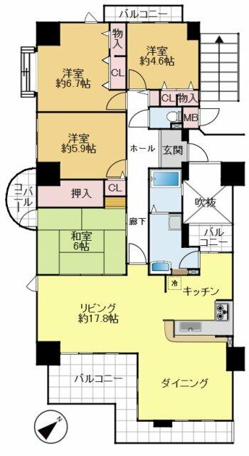 ラヴェスト大津参番館 3階 4ldk 大津市の売マンションの物件情報 マンション 新築 分譲 中古 野洲市の不動産ならｋ サイド不動産株式会社 621c45ade