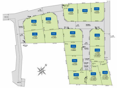 東村山市新秋津所沢2期15区画 区画図
