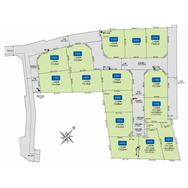 東村山市新秋津所沢2期15区画 区画図