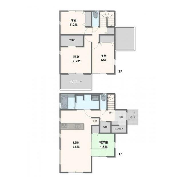 2号棟　4LDK+WIC+パントリー+リネン庫+シューズクローク
