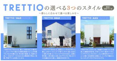 建物プランの一例です。ＴＲＥＴＴＩＯは子育てしやすくインテリアにもこだわりたい方の想いにお答え。