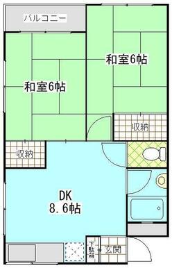 久里浜ＳＫビル３０５　２ＤＫ　横須賀市久里浜７丁目