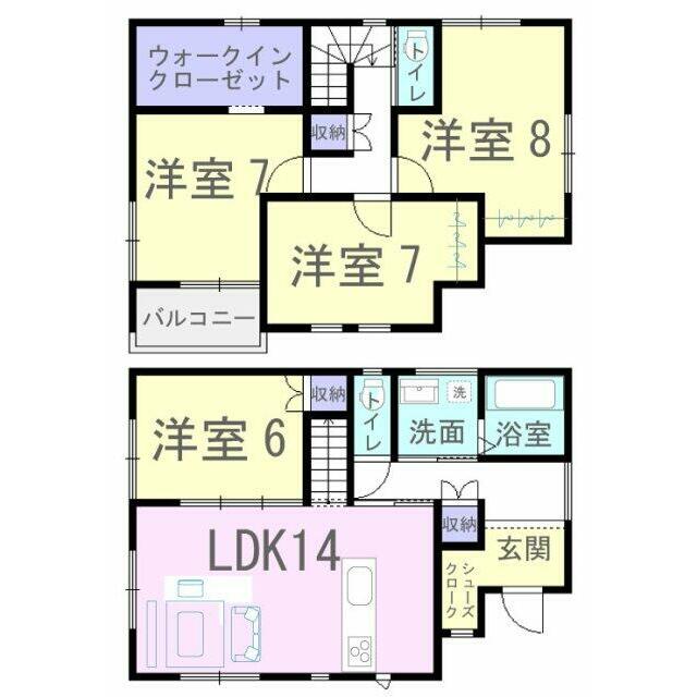 各洋室6帖以上！シューズクロークやウォークインクローゼットといった便利な収納があります！