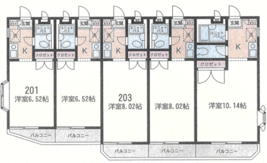 ２０３号室のお部屋になります