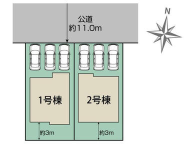 札幌市東区北36条東10丁目2棟 区画図
