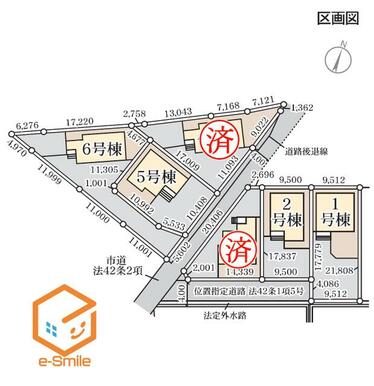 ＜全６棟＞駐車場２～３台（車種による）／主要採光は南向き／比較的閑静な住環境