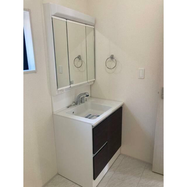 顔を洗って歯磨きもして1日を乗り切るエネルギーをここでチャージ（2号棟）