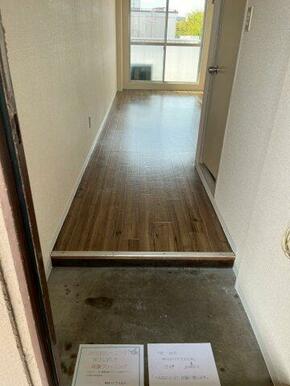収納もある玄関です