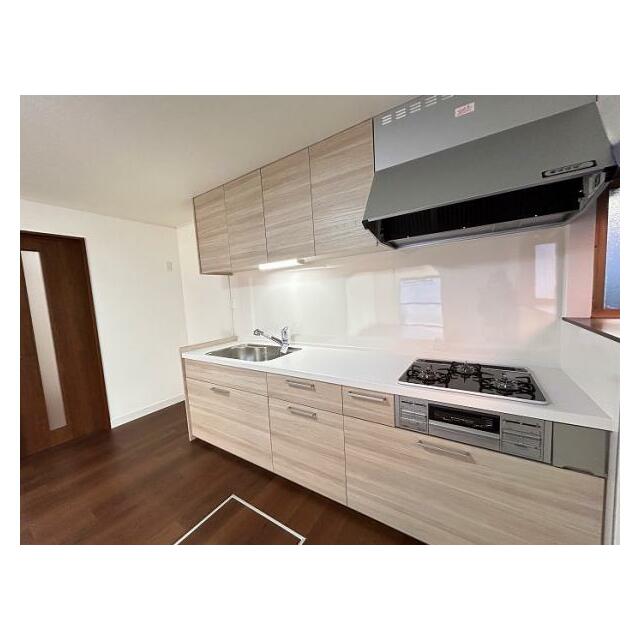 「キッチン」システムキッチンに新品交換しました。