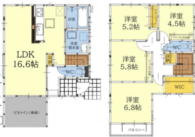 使いやすい４ＬＤＫの間取りです。