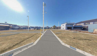 【完成予想図（造成後外観パース）】