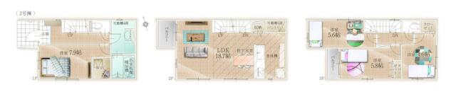 物件画像 福岡市西区 愛宕浜４丁目 (姪浜駅) 3階建 4LDK