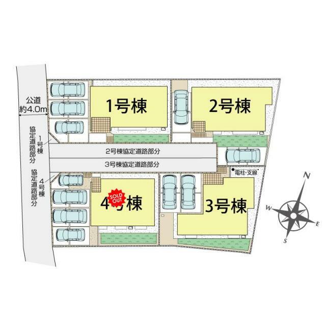 三島市谷田4棟 区画図