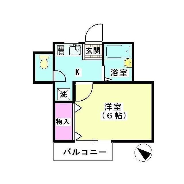約２０m2ある１Ｋタイプ！