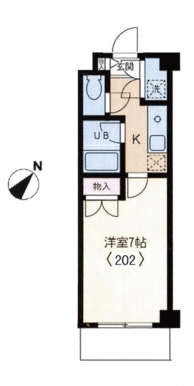 ２０２号室間取り