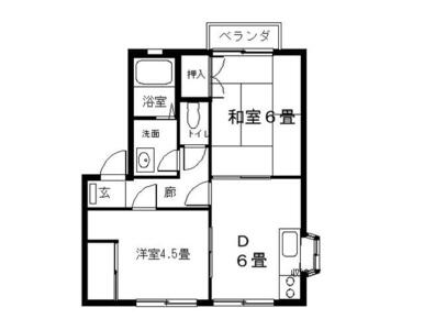 間取り図になります。角部屋になります。２台目のエアコンは和室へ設置します。