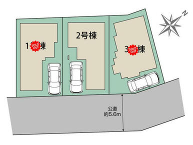 福岡市南区若久6丁目3棟 区画図