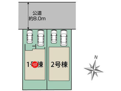 札幌市東区北19条東10丁目2棟 区画図
