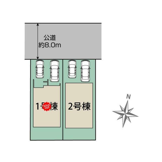 札幌市東区北19条東10丁目2棟 区画図