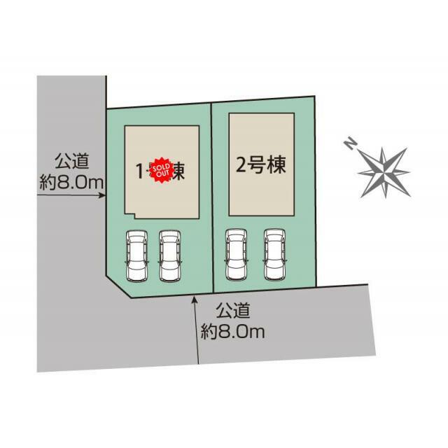 札幌市西区新発寒5条7丁目2棟 区画図