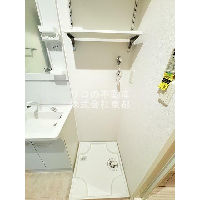 洗濯機置き場は室内にあるので雨に濡れる心配はありません。