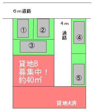 駐車スペース、資材置き場　利用応相談