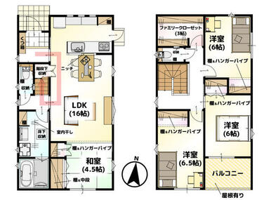 ＬＤＫを過ぎて２階へ、家族みんなで使えるＷＩＣなど、自然と家族とのコミュニケーションが増えます！