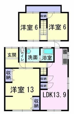 各洋室6帖以上！全居室に収納スペースもあります◎