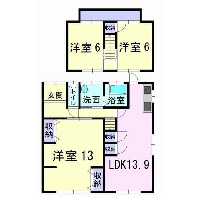 各洋室6帖以上！全居室に収納スペースもあります◎