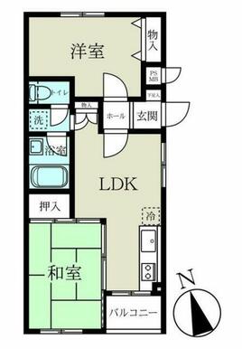 南西向き、LDKは明るい2面採光