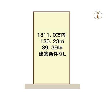 １３０．２３㎡（３９．３９坪）、１８１１万円