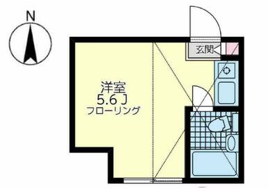 ２０２　洋室５．６帖＋ロフト３．６帖