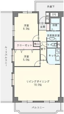 リビングが広くなるようにカスタマイズした間取り