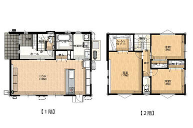 １Ｆ・２Ｆ間取り図