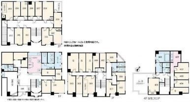 シェアハウス全体間取り図