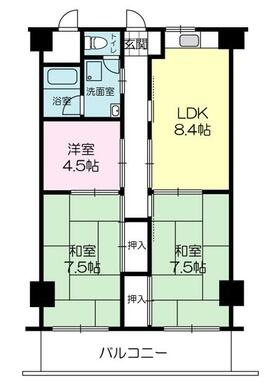 ★和室７．５帖あるので広々しています★