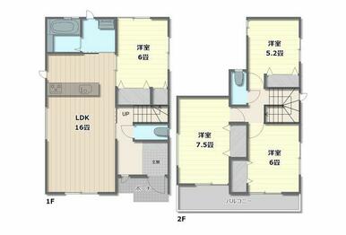 Ｂ号棟・３ＬＤＫ＋納戸