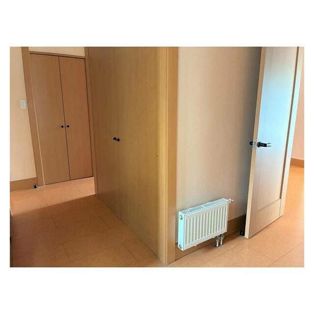 １階の洗面化粧台前には収納があります。着替えやバスタオルなどの収納に適しています。