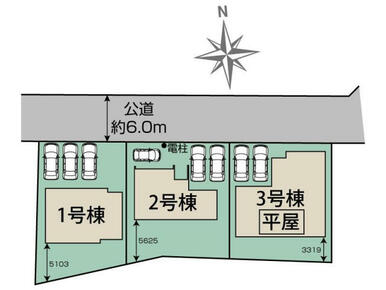 行田市棚田町3丁目3棟 区画図