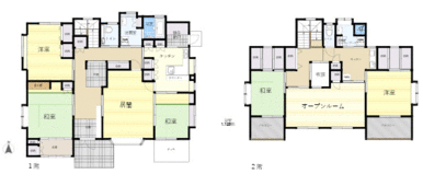 平成５年築、大家族でも安心の７ＤＫ。ホールや各部屋は余裕がある造りになっております。